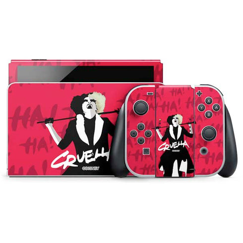 Disney Cruella (2021) Evil Laugh Nintendo Switch OLED (2021) Skin